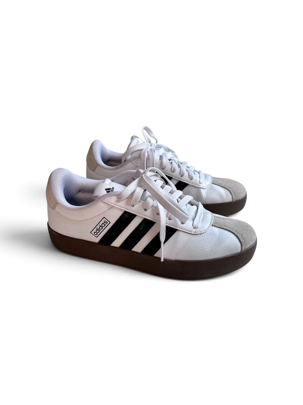adidas VL Court 3.0 White, Black & Brown Low-Top Sneakers